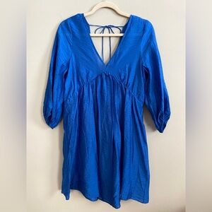 H&M Blue V-Neck Dress